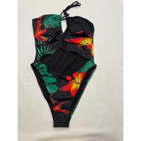 NEW Frederick's of Hollywood Cabarita Paradise Cut Out One-Piece Swimsuit S NWT - Picture 4 of 12